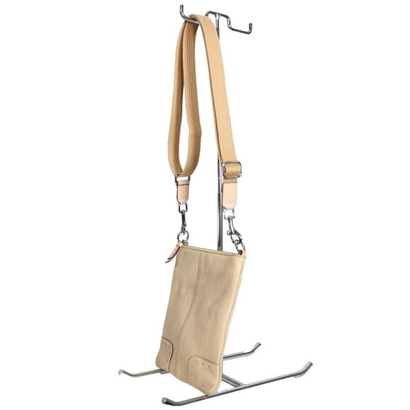 Coach Factory Women's Small Ivory 9760 Swing Pack Purse Pebbled Cross Body Bag - Picture 2 of 8